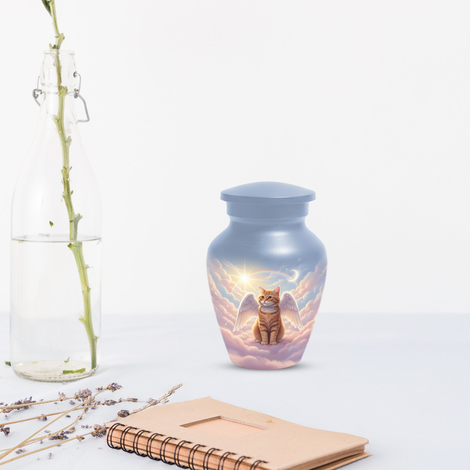 Cat Wing Urn for Adult Ashes | Angel Cat Cremation Urn & Memorial Urn