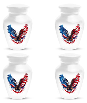 Patriotic Eagle Urn For Ashes Male - Military Small Urns For Army Veterans