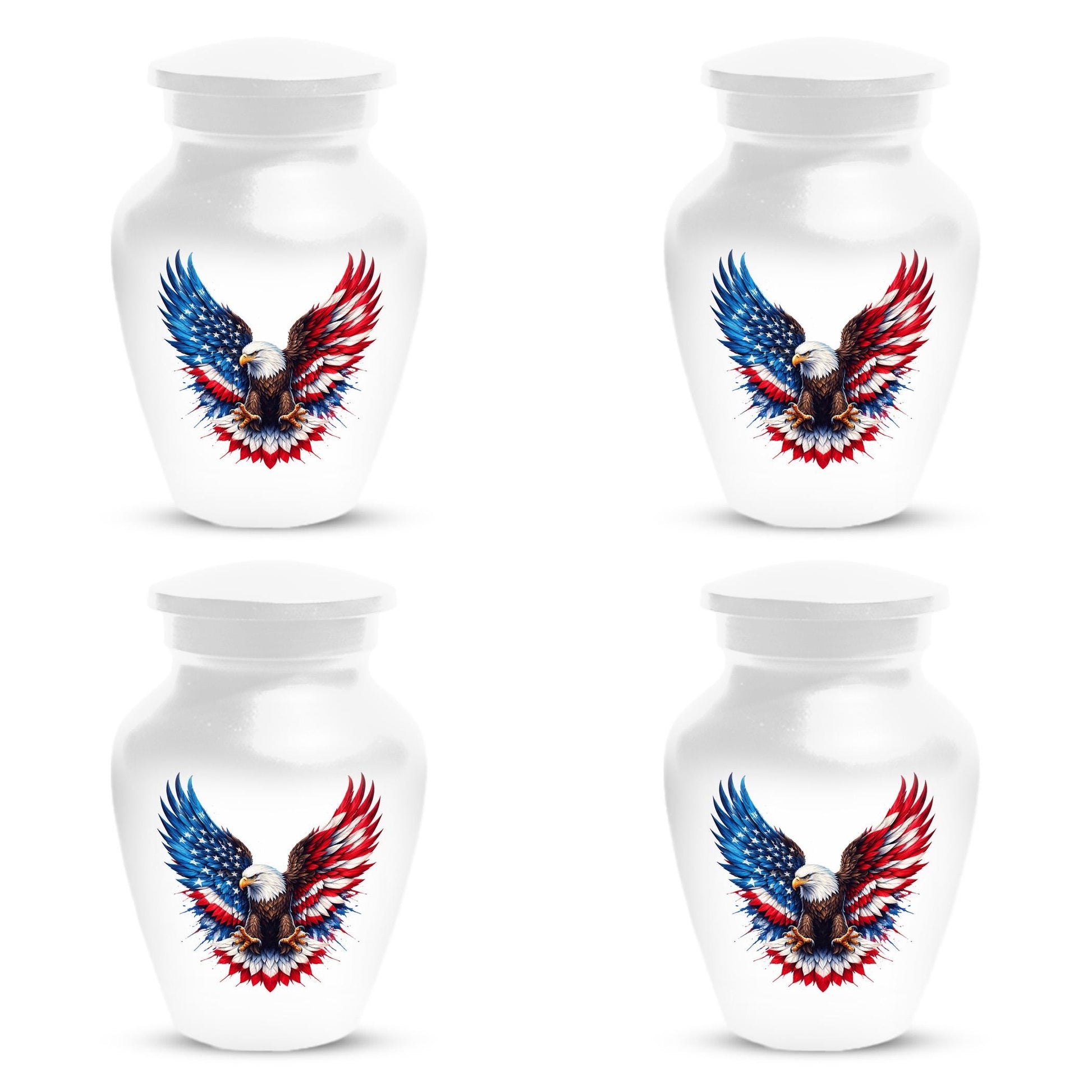 Patriotic Eagle Urn For Ashes Male - Military Small Urns For Army Veterans