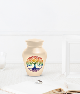 Rainbow Tree of Life Cremation Urns for Ashes –  Full Size Memorial Urn for Human Ashes,