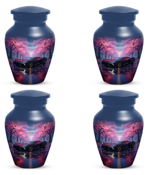 Personalized Sports Car Urn for Dad – Cherry Blossom Cremation for Ashes| Luxury Car Memorial Urns for Father