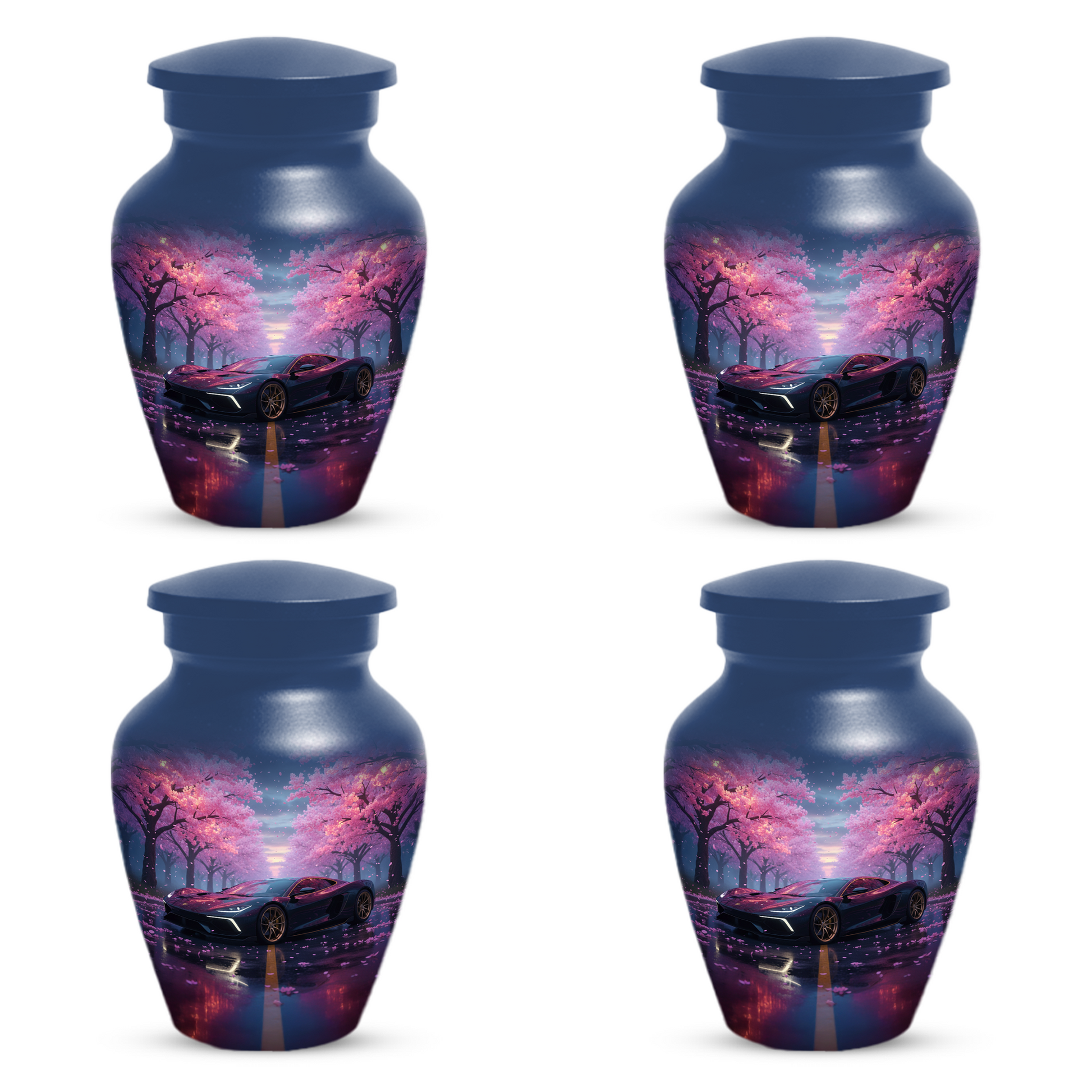 Personalized Sports Car Urn for Dad – Cherry Blossom Cremation for Ashes| Luxury Car Memorial Urns for Father