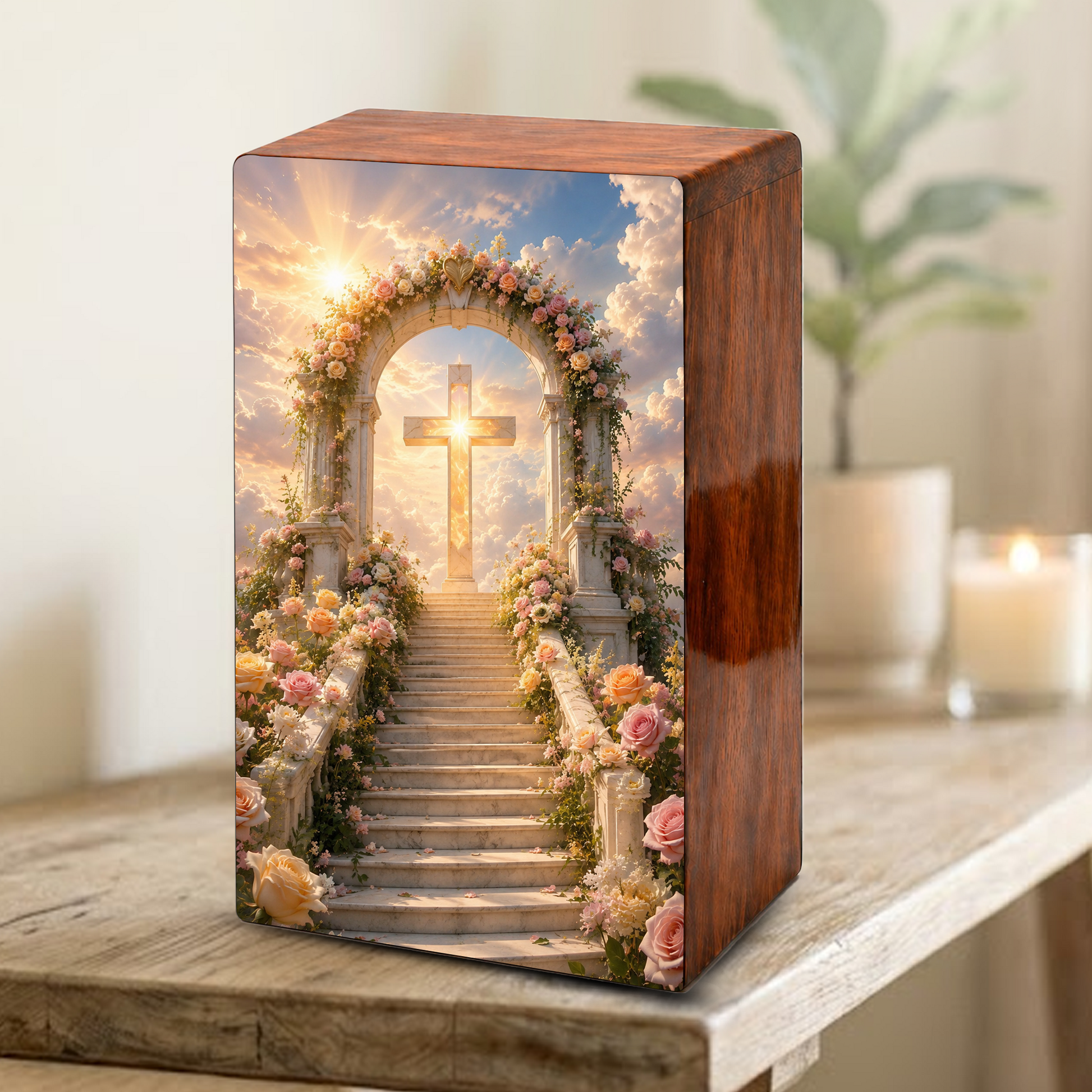 Christian Cross Cremation Urn For Ashes - Religious Celtic Cross Mini keepsake