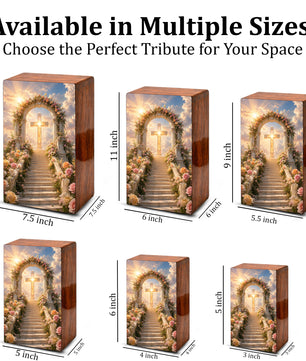 Christian Cross Cremation Urn For Ashes - Religious Celtic Cross Mini keepsake
