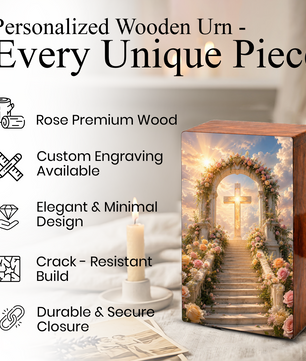 Christian Cross Cremation Urn For Ashes - Religious Celtic Cross Mini keepsake