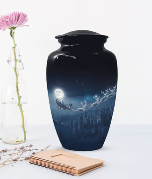 Christmas Cremation Urn for Human Ashes | Adult Christmas Memorial Urn