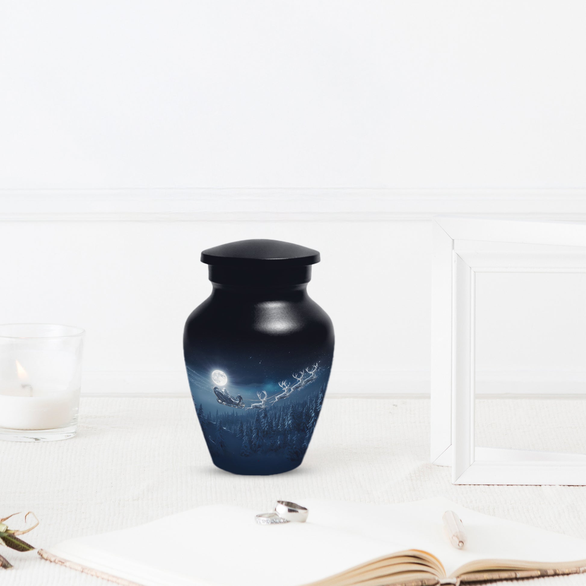 Christmas Cremation Urn for Human Ashes | Adult Christmas Memorial Urn