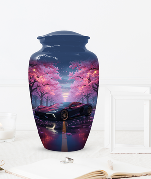Personalized Sports Car Urn for Dad – Cherry Blossom Cremation for Ashes| Luxury Car Memorial Urns for Father