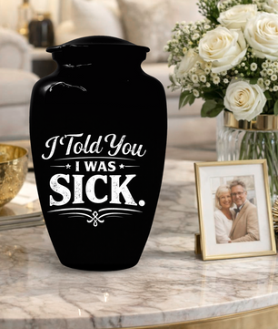 Adult Urn for Ashes, "I Told You I Was Sick" Cremation Urn, Personalized Memorial Urn for Dad, Custom Funeral Urn