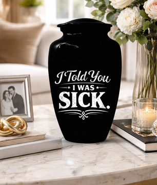 Adult Urn for Ashes, "I Told You I Was Sick" Cremation Urn, Personalized Memorial Urn for Dad, Custom Funeral Urn
