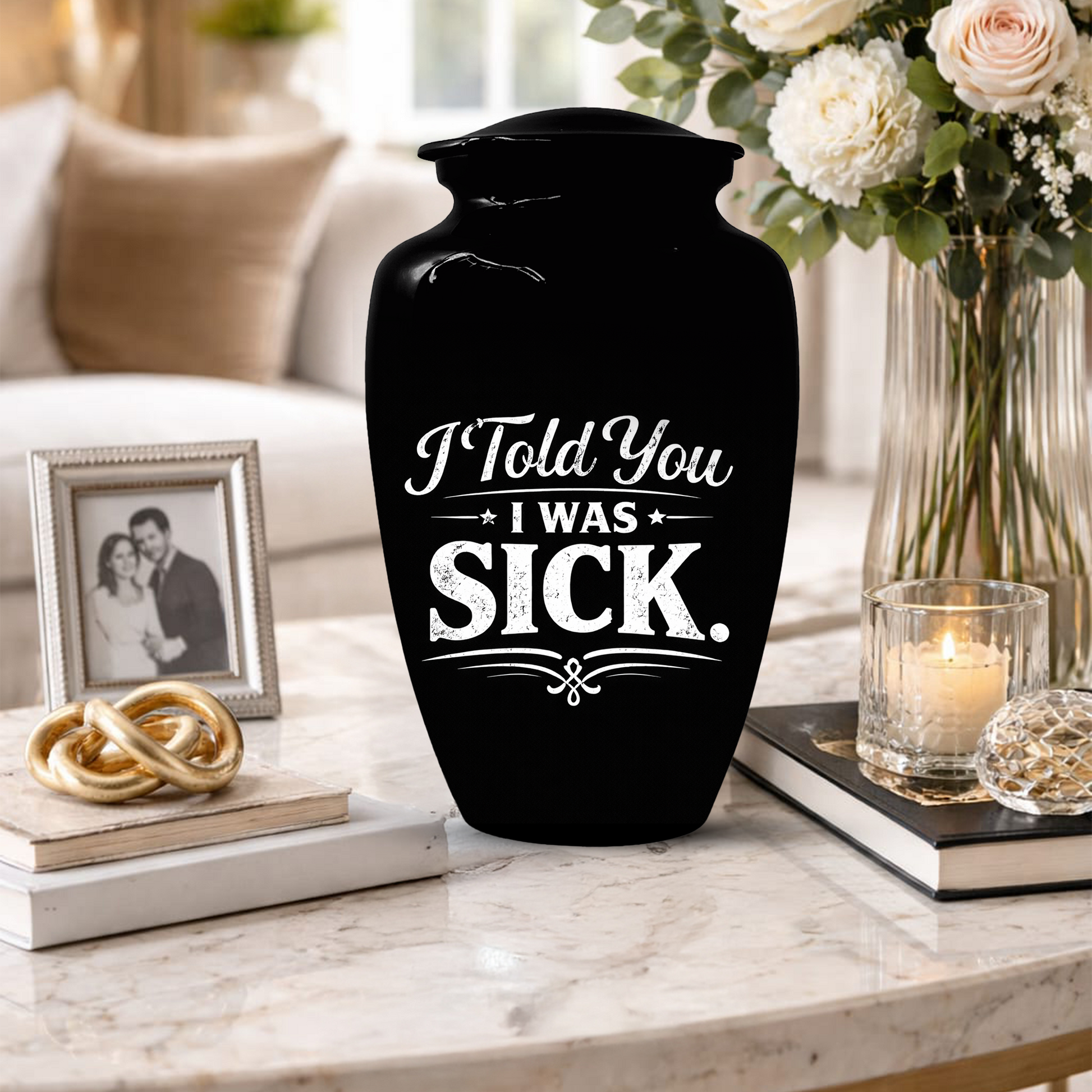 Adult Urn for Ashes, "I Told You I Was Sick" Cremation Urn, Personalized Memorial Urn for Dad, Custom Funeral Urn