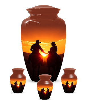 Western Cowboy Urns for Dad – Dallas Cowboy Urn| Large Memorial Urn for Human Ashes