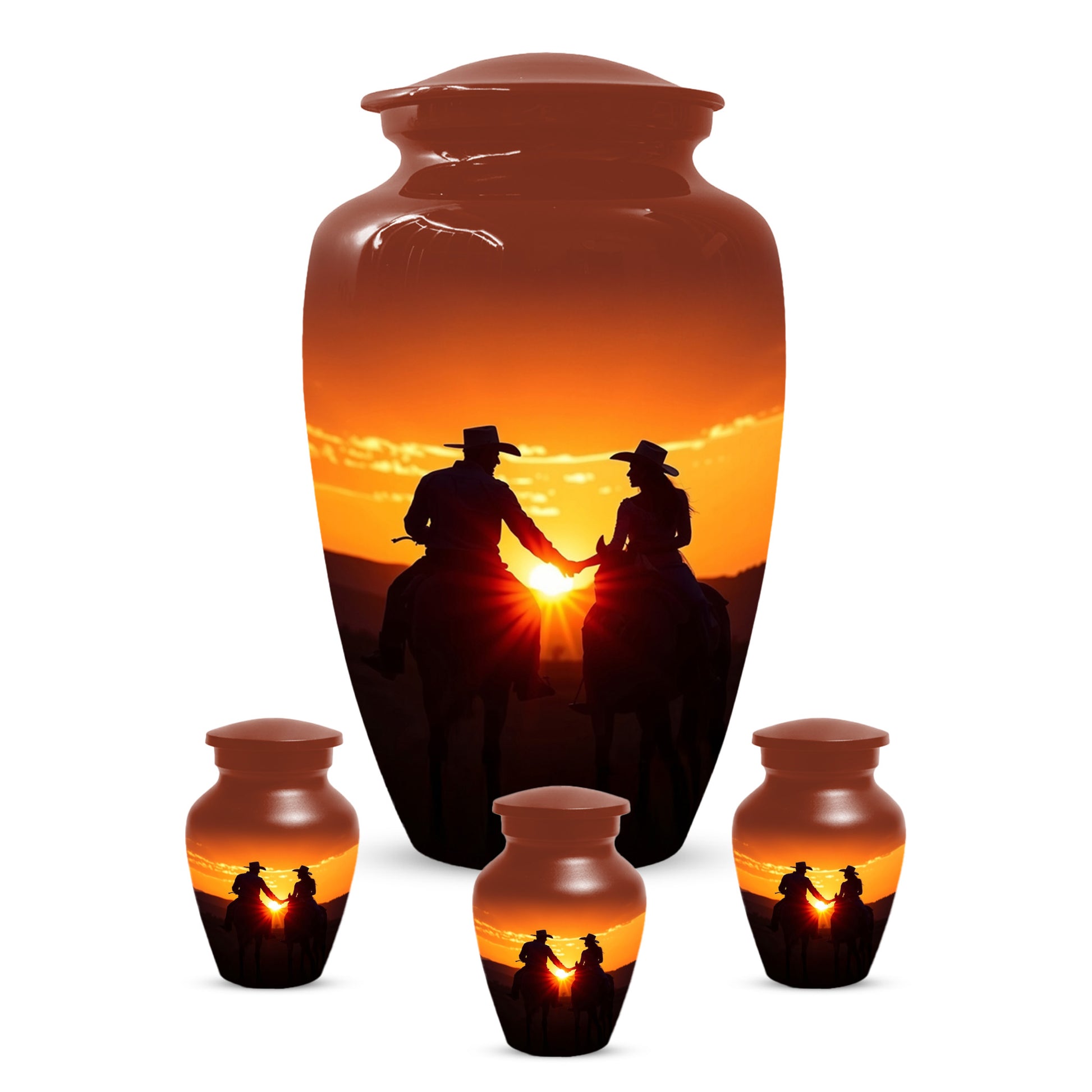 Western Cowboy Urns for Dad – Dallas Cowboy Urn| Large Memorial Urn for Human Ashes