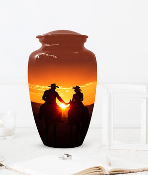Western Cowboy Urns for Dad – Dallas Cowboy Urn| Large Memorial Urn for Human Ashes