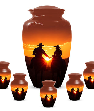 Western Cowboy Urns for Dad – Dallas Cowboy Urn| Large Memorial Urn for Human Ashes