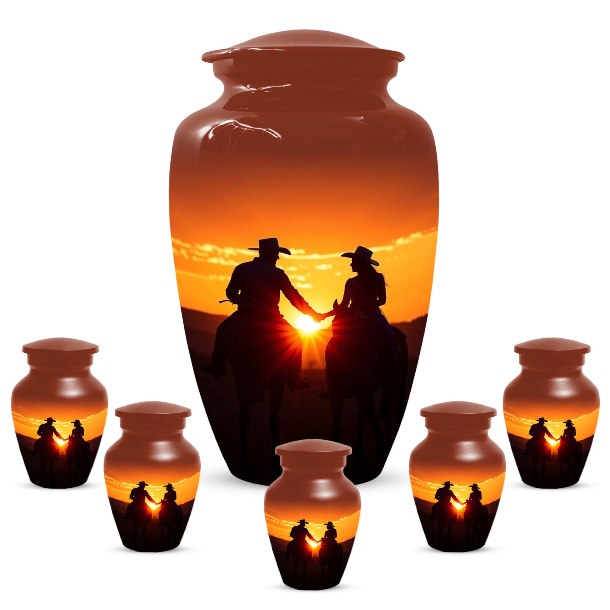 Western Cowboy Urns for Dad – Dallas Cowboy Urn| Large Memorial Urn for Human Ashes