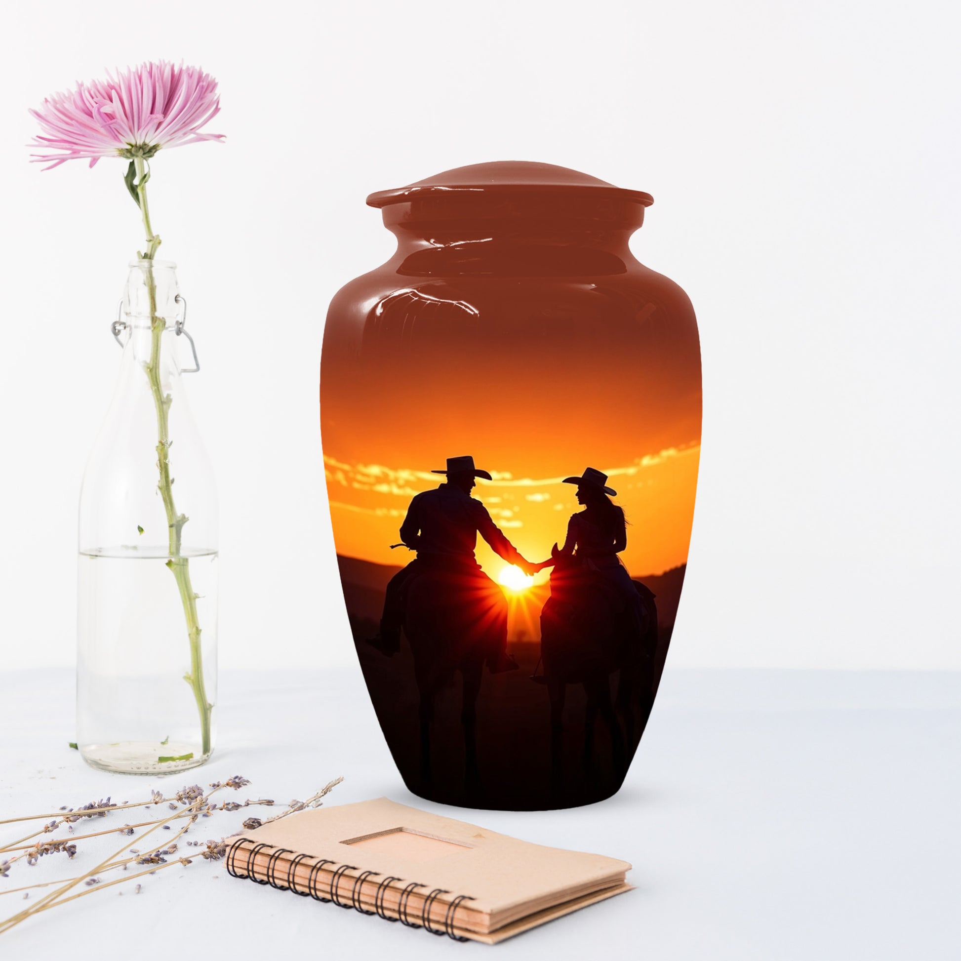 Western Cowboy Urns for Dad – Dallas Cowboy Urn| Large Memorial Urn for Human Ashes