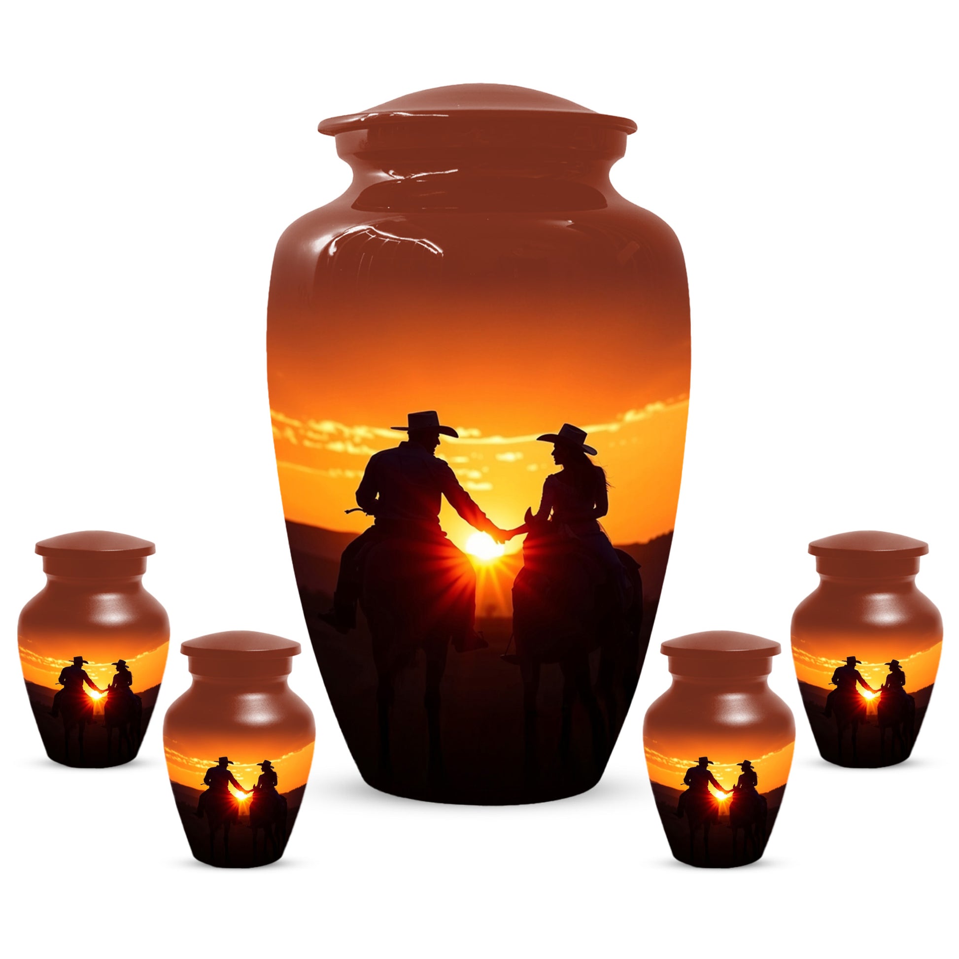 Western Cowboy Urns for Dad – Dallas Cowboy Urn| Large Memorial Urn for Human Ashes