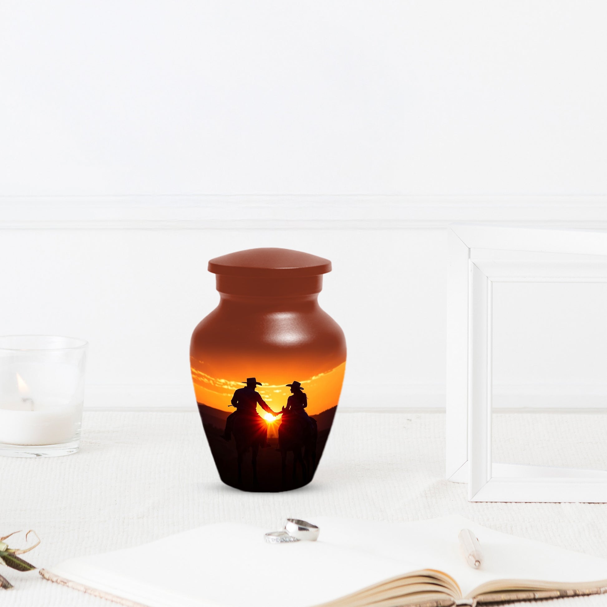 Western Cowboy Urns for Dad – Dallas Cowboy Urn| Large Memorial Urn for Human Ashes
