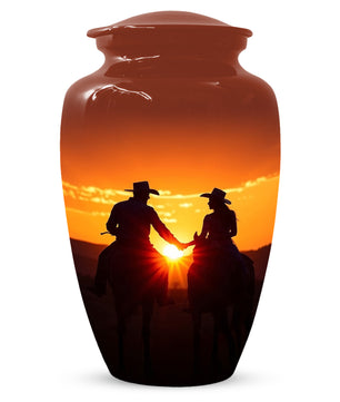 Western Cowboy Urns for Dad – Dallas Cowboy Urn| Large Memorial Urn for Human Ashes