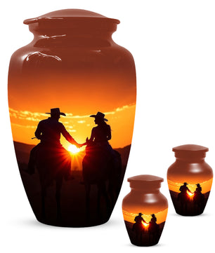 Western Cowboy Urns for Dad – Dallas Cowboy Urn| Large Memorial Urn for Human Ashes
