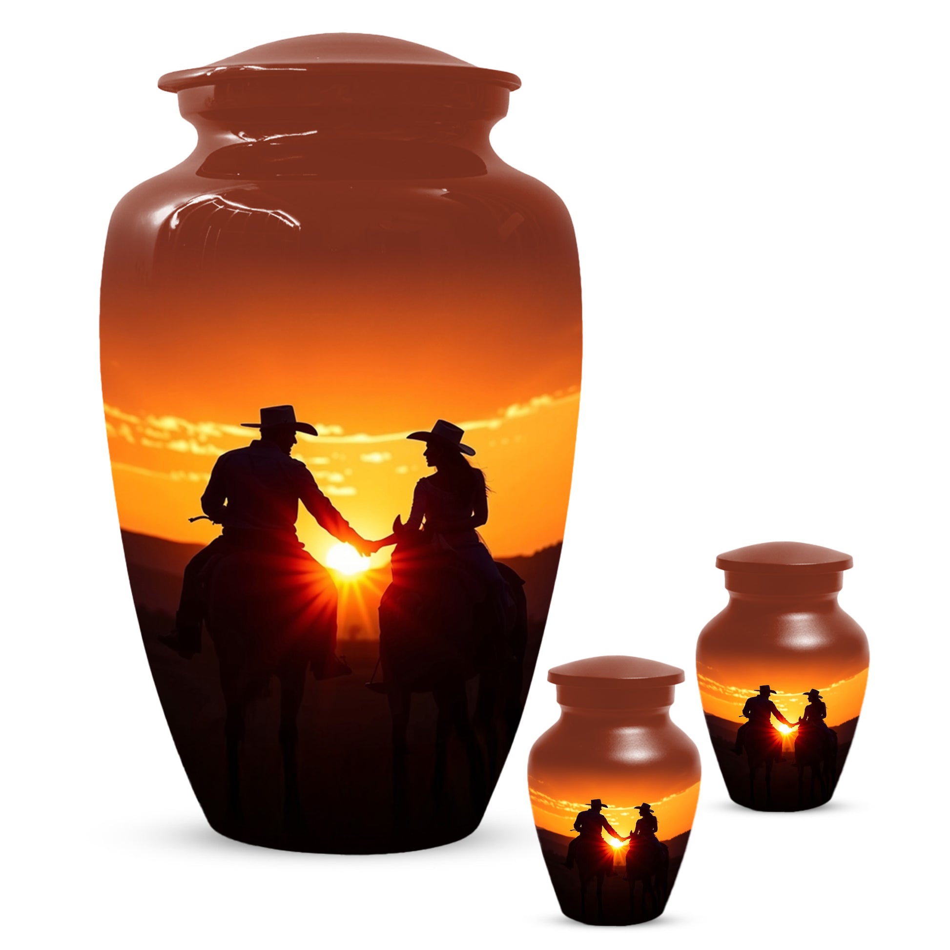 Western Cowboy Urns for Dad – Dallas Cowboy Urn| Large Memorial Urn for Human Ashes