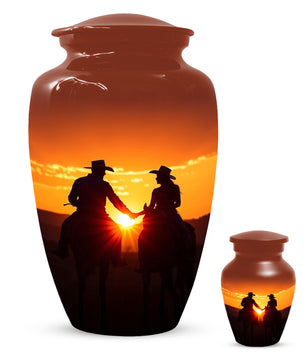 Western Cowboy Urns for Dad – Dallas Cowboy Urn| Large Memorial Urn for Human Ashes