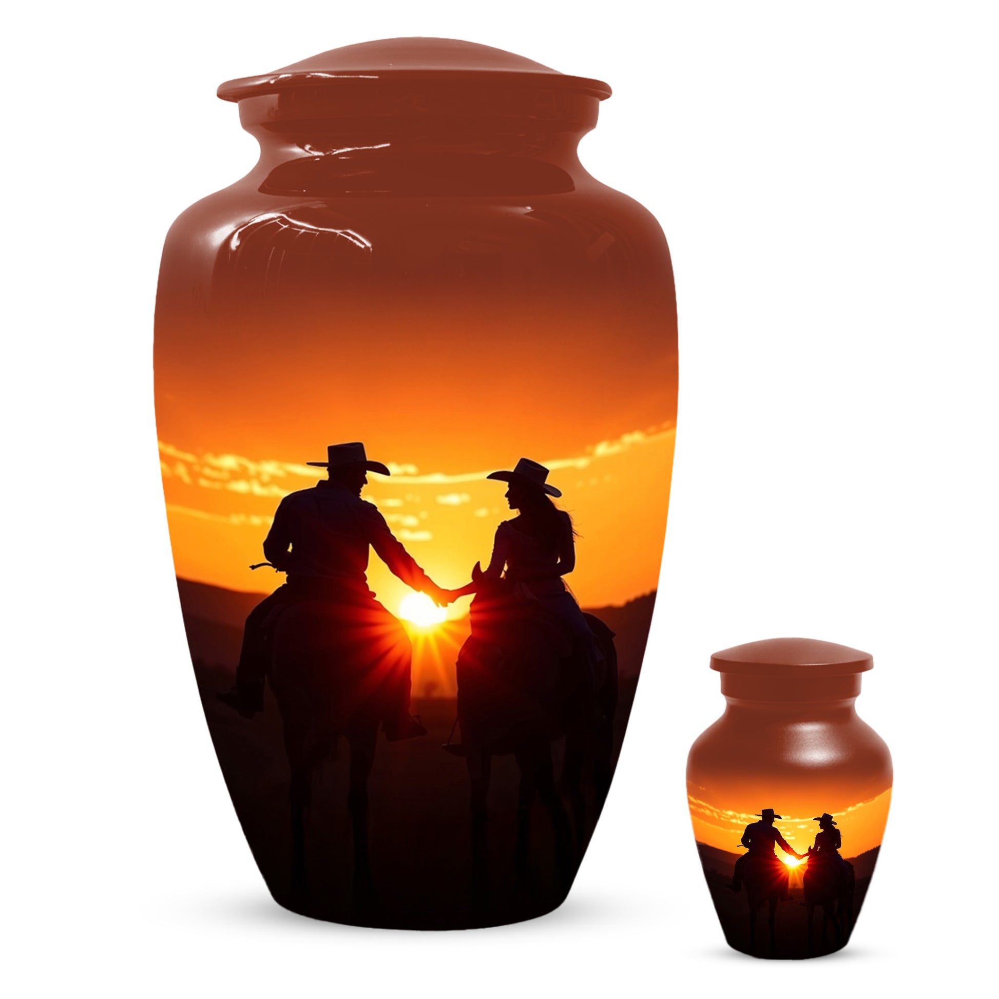 Western Cowboy Urns for Dad – Dallas Cowboy Urn| Large Memorial Urn for Human Ashes