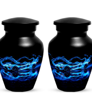 Blue Sports Car Urn for Dad – Custom Car Keepsake Urns for Human Ashes