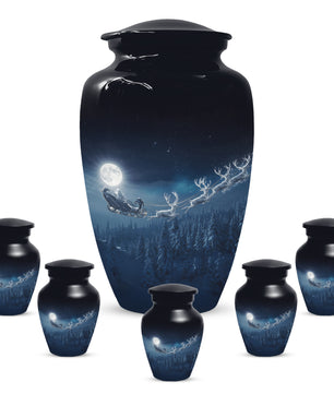 Christmas Cremation Urn for Human Ashes | Adult Christmas Memorial Urn
