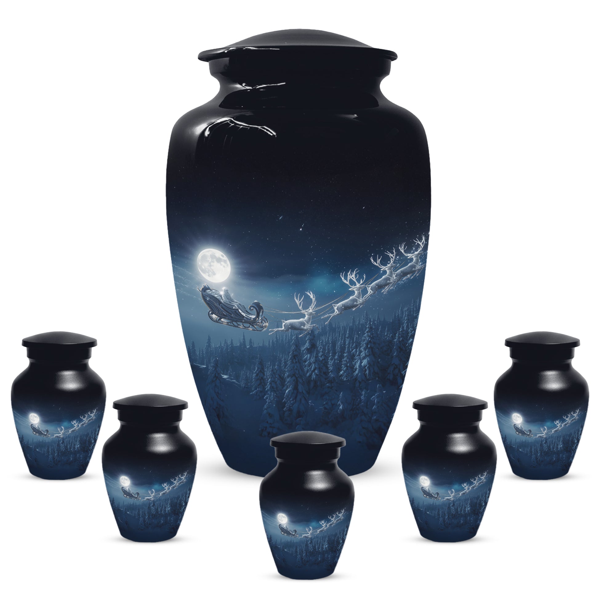 Christmas Cremation Urn for Human Ashes | Adult Christmas Memorial Urn