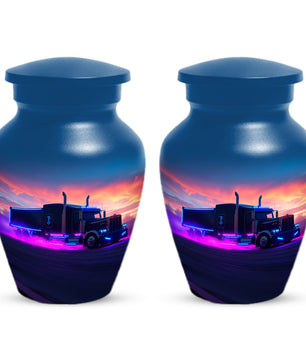 Personalized Semi Truck Urn for Dad – Custom Truck Driver Cremation Urns for Ashes