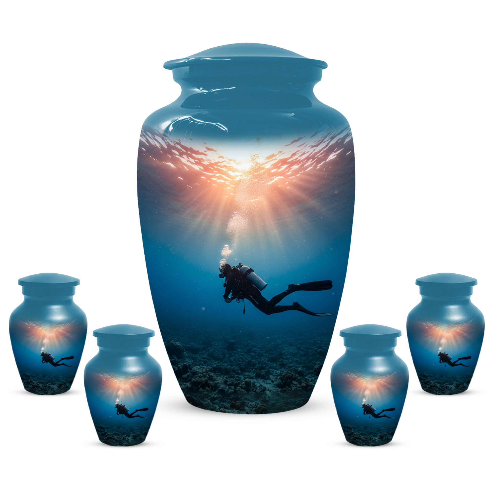 Personalized Scuba Diving Urn for Dad – Custom Diver Cremation Urns  for Male Ashes