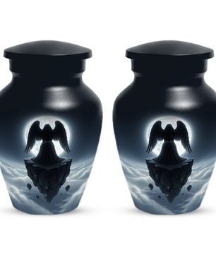 Personalized Angel Urn for Mom – Moonlight Guardian Angel Cremation Urn for Ashes