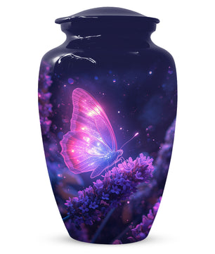 Purple Butterfly Urn for Human Ashes | Elegant Purple Butterfly Cremation Urn for Adult Ashes