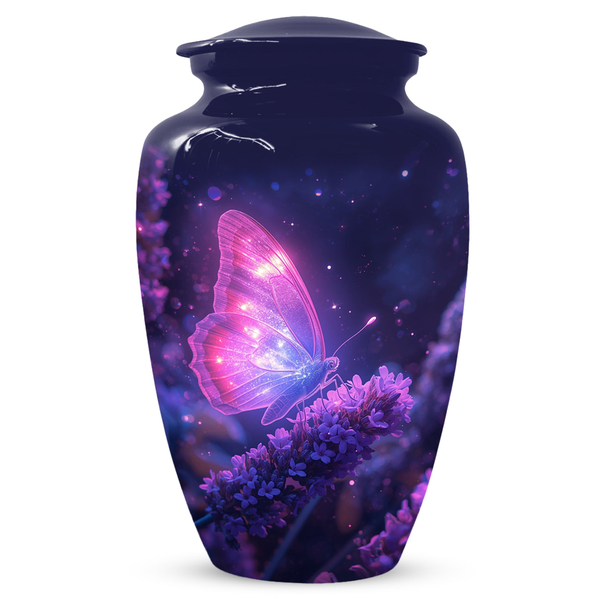 Purple Butterfly Urn for Human Ashes | Elegant Purple Butterfly Cremation Urn for Adult Ashes