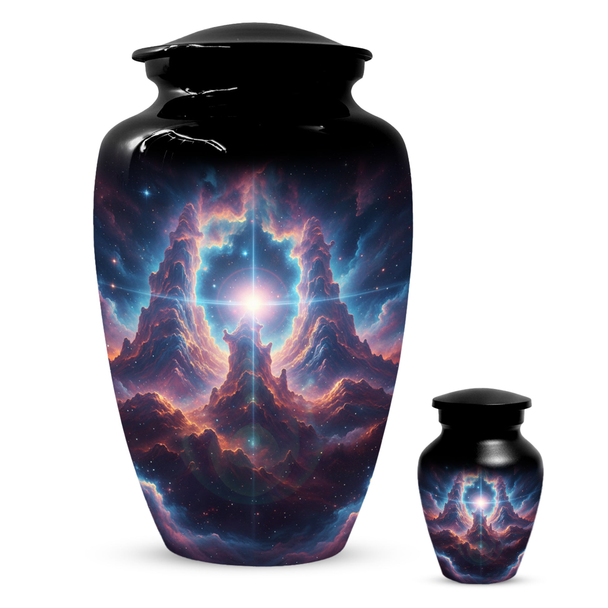 Celestial Adult Urn for Ashes -  Galaxy Memorial Cremation Urns | Personalized Funeral Keepsake