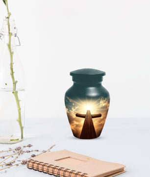 Christian Cross Cremation Urn for Ashes – Custom Religious Memorial Urns for Men & Women