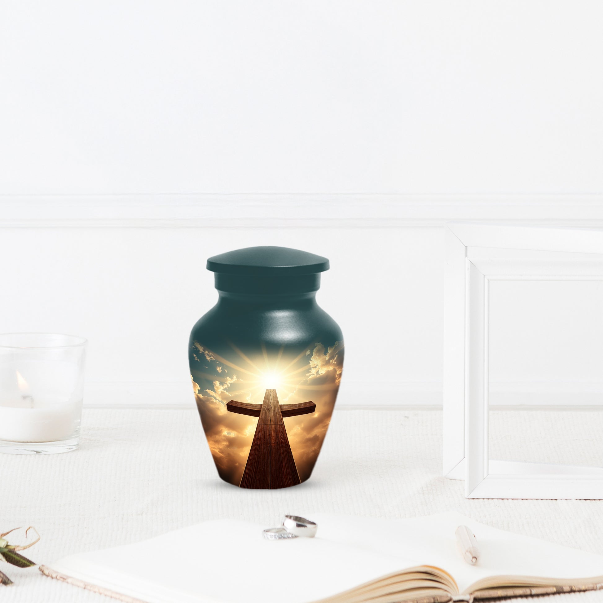 Christian Cross Cremation Urn for Ashes – Custom Religious Memorial Urns for Men & Women