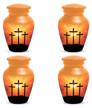 Three Crosses Cremation Urn for Ashes – Christian Memorial  Urns | Religious Keepsake