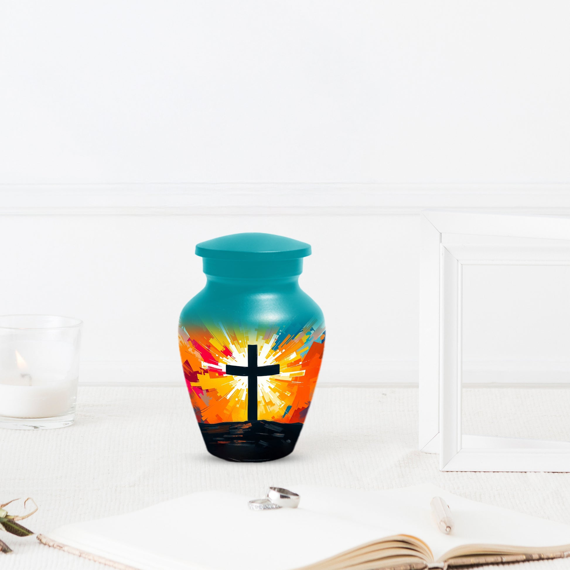 Christian Cross Cremation Urn for Dad – Custom Funeral Urns  for Father
