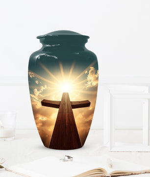 Christian Cross Cremation Urn for Ashes – Custom Religious Memorial Urns for Men & Women