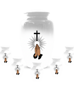 Christian Cross Urn for Human Ashes, Religious Cremation Urn