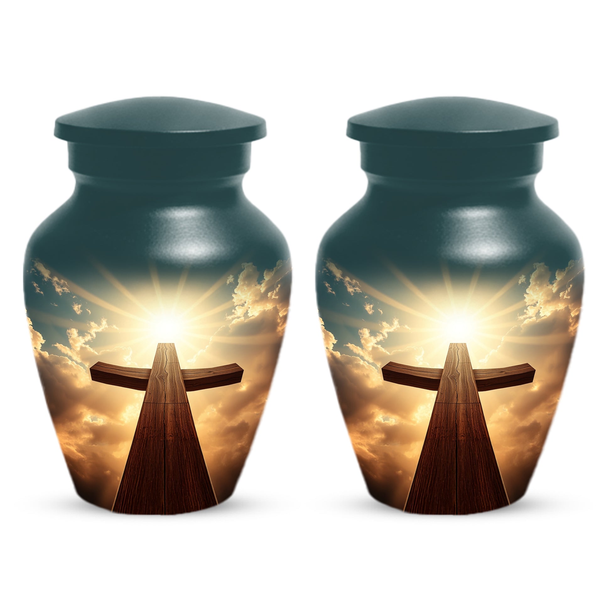 Christian Cross Cremation Urn for Ashes – Custom Religious Memorial Urns for Men & Women