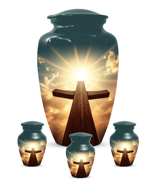 Christian Cross Cremation Urn for Ashes – Custom Religious Memorial Urns for Men & Women