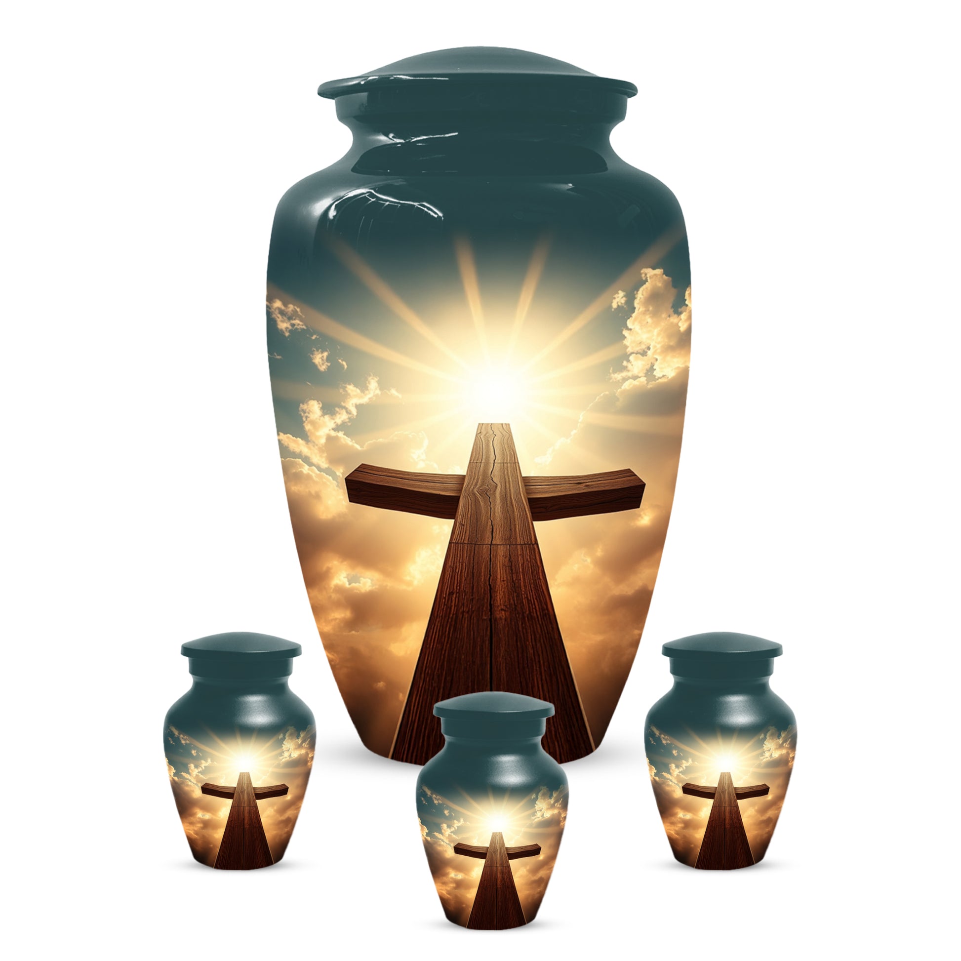 Christian Cross Cremation Urn for Ashes – Custom Religious Memorial Urns for Men & Women