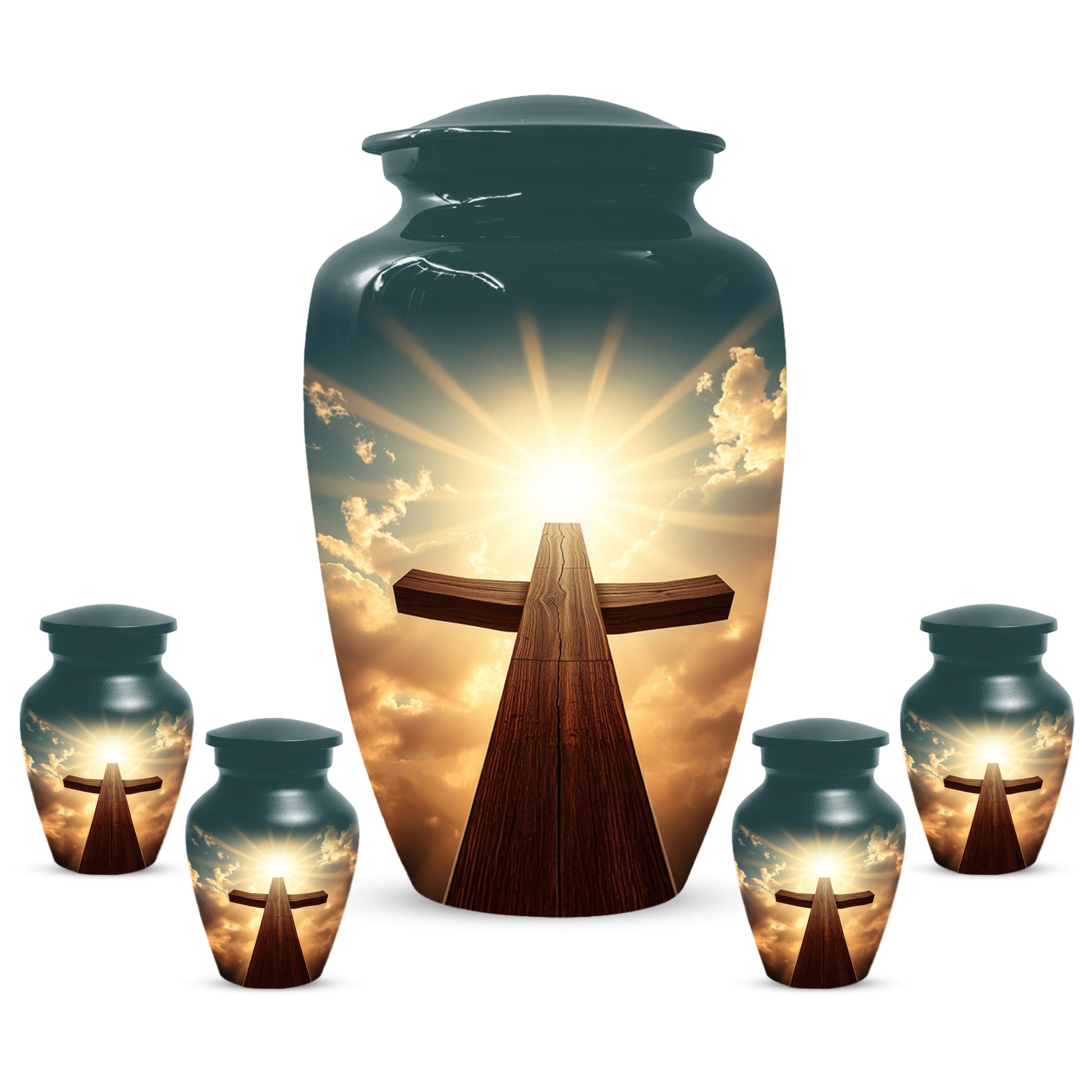 Christian Cross Cremation Urn for Ashes – Custom Religious Memorial Urns for Men & Women