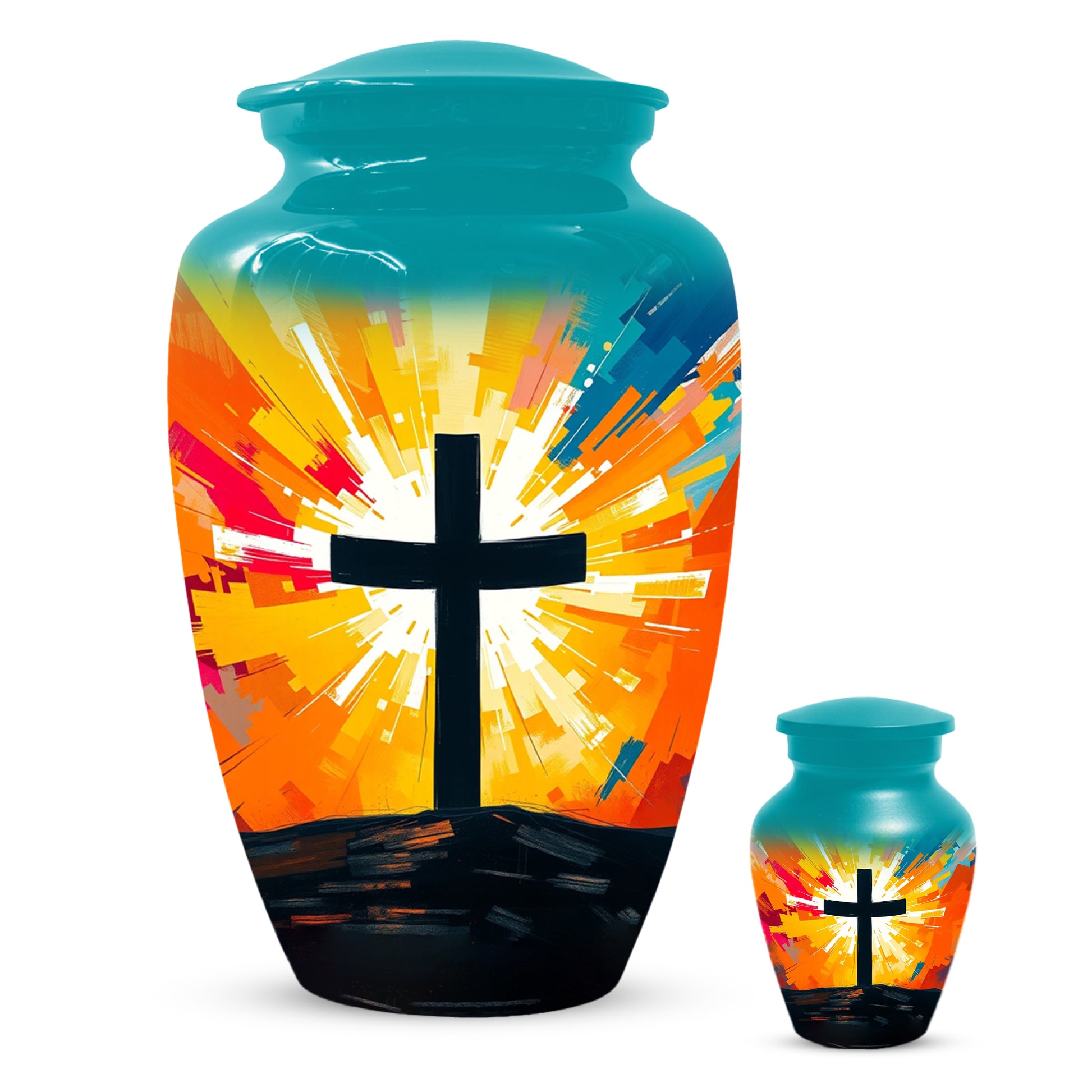 Christian Cross Cremation Urn for Dad – Custom Funeral Urns  for Father