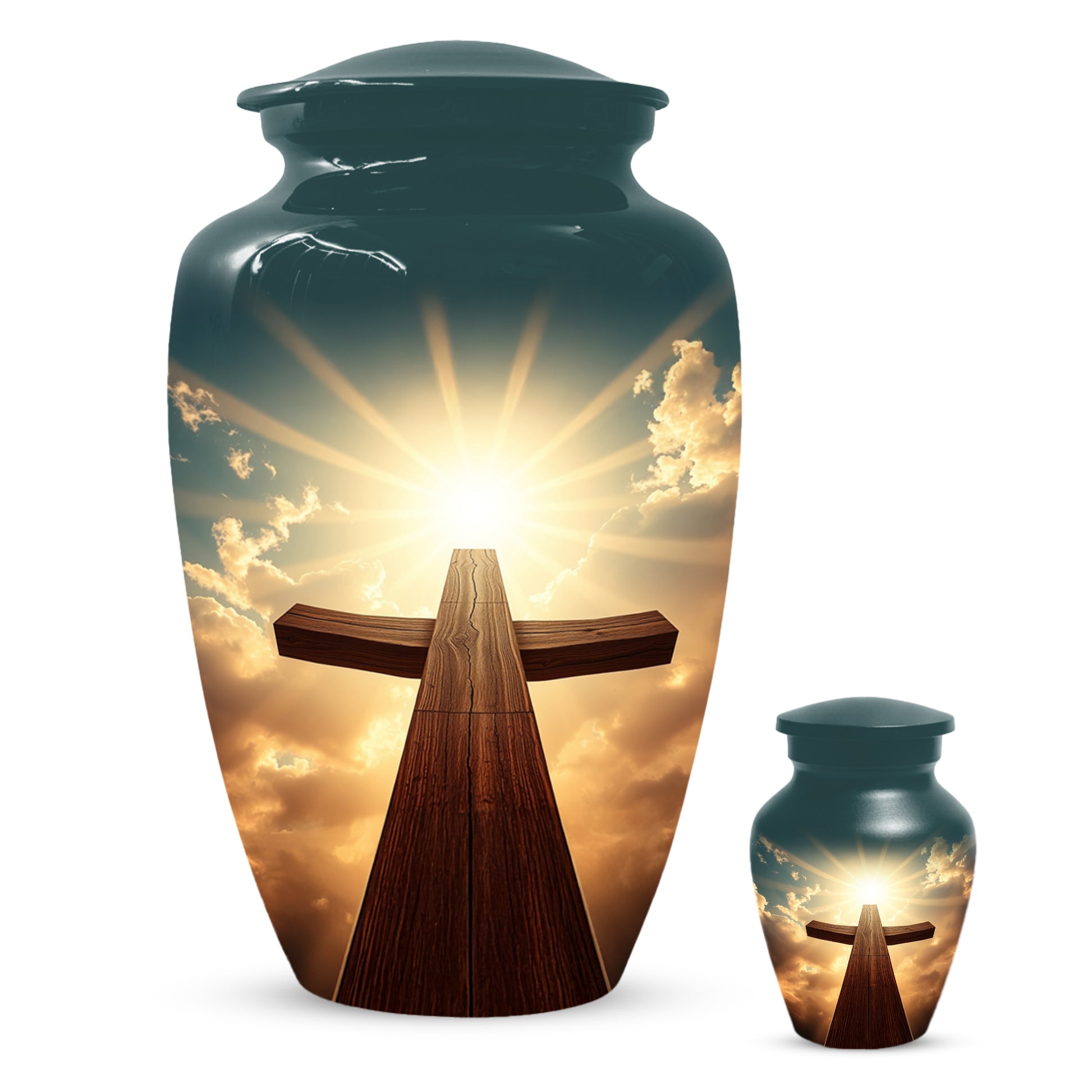 Christian Cross Cremation Urn for Ashes – Custom Religious Memorial Urns for Men & Women