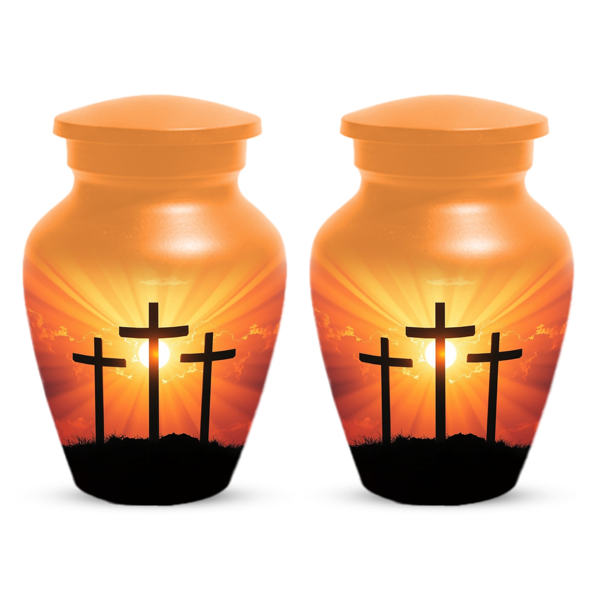 Three Crosses Cremation Urn for Ashes – Christian Memorial  Urns | Religious Keepsake